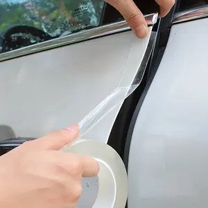 1 roll 300cm/118.11in Car Stickers Door Edge Protector Universal Car Door Sill Sticker Anti Scratch Transparent Film Protection Style Auto Accessories