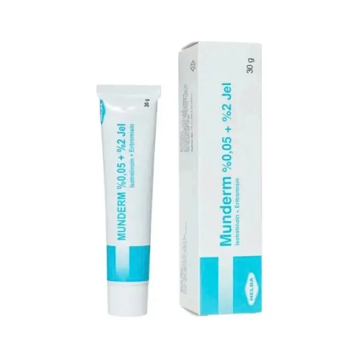 Munderm 0.05% + 2% Topical Gel 30g – Acne Care Gel with Retinoid & Antibacterial Support for Clearer-Looking Skin