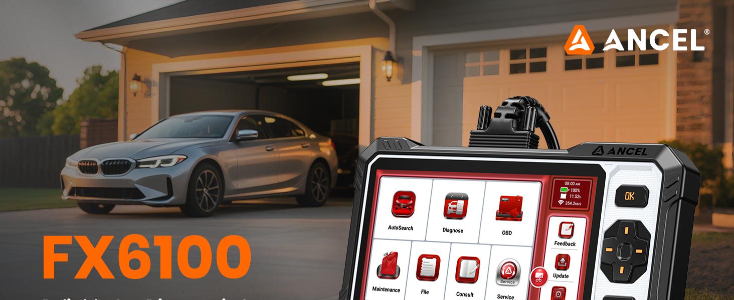 ANCEL FX6100 Bidirectional OBD2 Scanner, All System Car Diagnostic Scanner with Active Test,15+ Reset, EPB/BMS/SAS/D-PF Reset/ABS Bleeding/Injector Coding, FCA&CANFD, AutoVin, Lifetime Free Upgrade fathersdaygift ANCEL FX6100 Bidirectional OBD2 Scanner, All System Car Diagnostic Scanner with Active Test,15+ Reset, EPB/BMS/SAS/D-PF Reset/ABS Bleeding/Injector Coding, FCA&CANFD, AutoVin, Lifetime Free Upgrade fathersdaygift