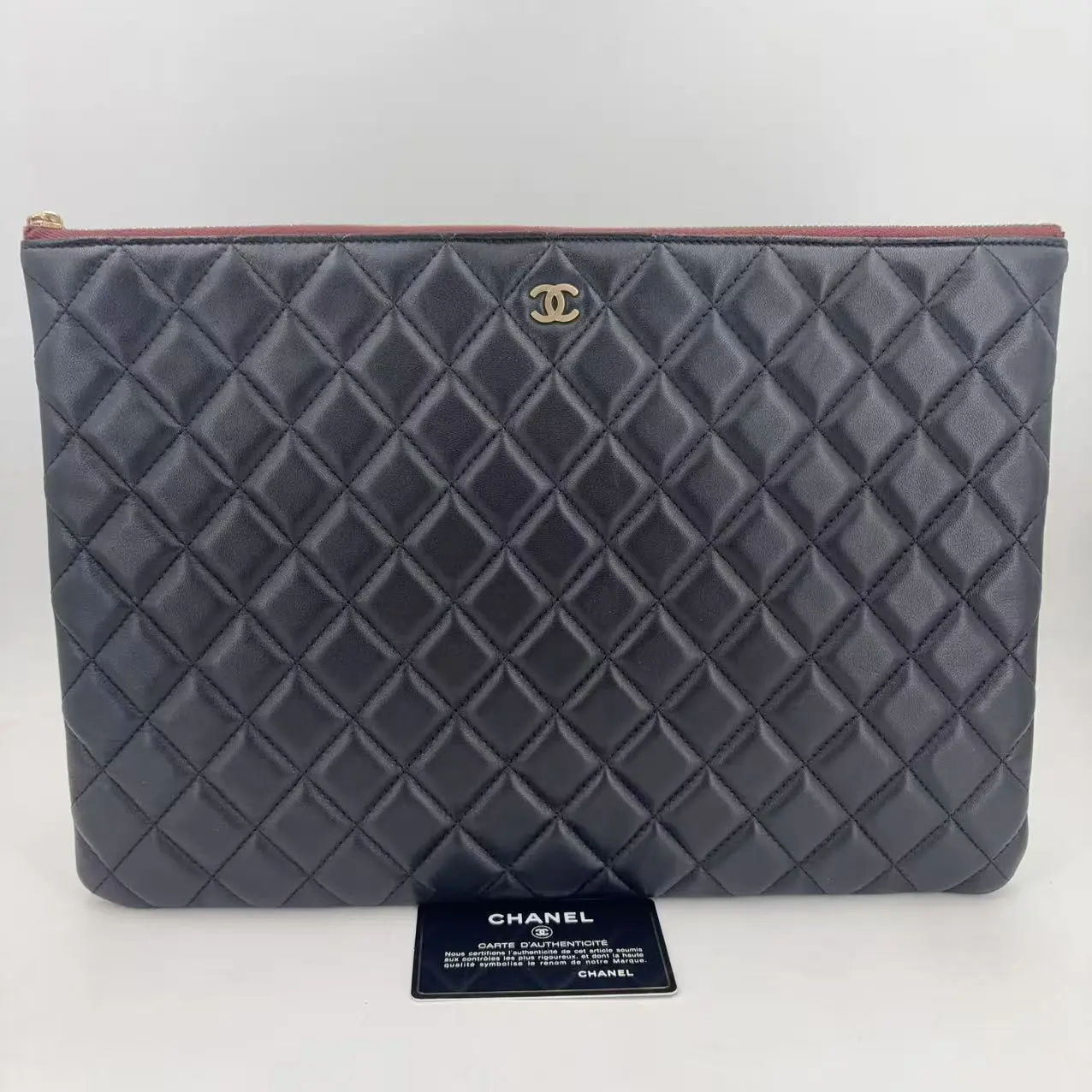 Pre-owned CHANEL Leather Clutches & Wristlets Lambskin