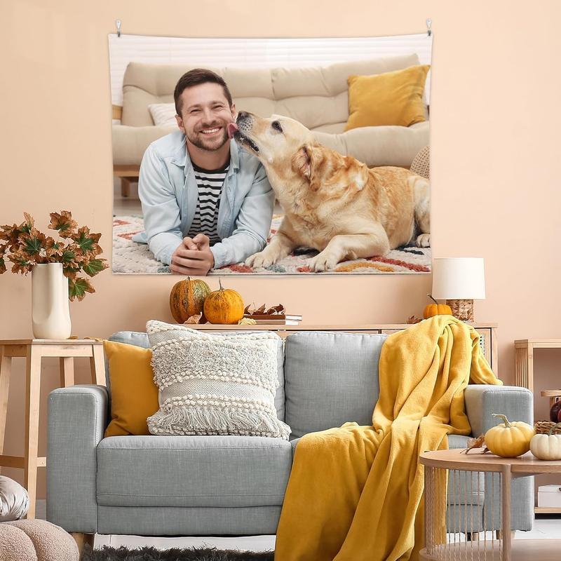 Flair Hub Custom Tapestry Upload Images Banners Personalized Wall Decor Customized Tapestry Flag Poster Banner for Bedroom/Wedding/Birthday Party/Gift Cotton Decorative Decoration Light Linen Print Design Home Goods wall decor Weed-Inspired