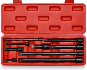 9PCS Impact Extension Bar Set, 1/4", 3/8" and 1/2" Drive Socket Extension Set, CR-V Steel, Ext. bar 9PCS Impact Extension Bar Set, 1/4", 3/8" and 1/2" Drive Socket Extension Set, CR-V Steel, Ext. bar