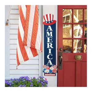 Glitzhome 42" Patriotic Americana Wooden AMERICA Porch Sign