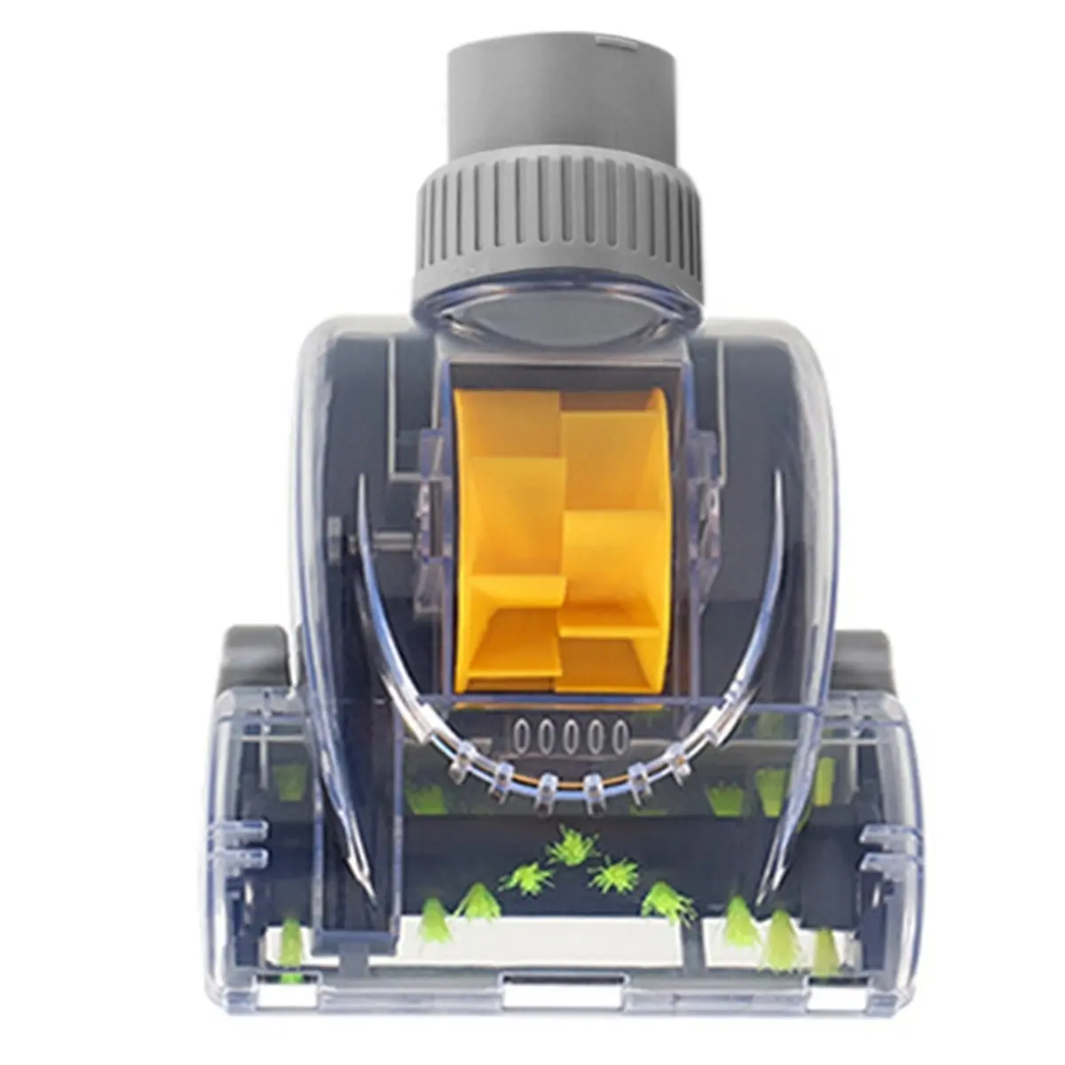 Universal Vacuum Turbo Floor Brush Head - 32mm Compact Mini Part, High RPM (8000~10000 Rounds/Min) for Pet Hair, Small Spaces, Cleaning Blinds, ABS, PC, Effective Dust & Mite Removal