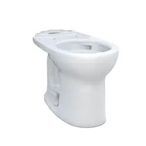 212 MAIN Toto C775CEFG-01 Drake Round Rimless Cefiontect Toilet Bowl - Cotton, Floor Mount, Traditional Bathroom Fixture with Efficient Flush, Cefiontect Surface