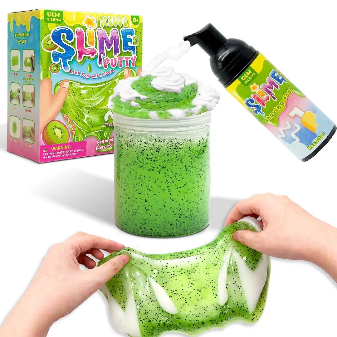 DLMdilemu Green Bubble Clay Fruit Series Slime, Child-Friendly