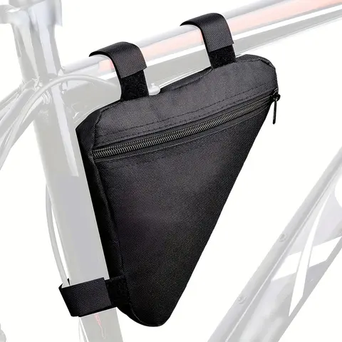 1pc Triangular Frame Bag - Adjustable Strap, Convenient for Bicycle Storage and Easy to Ride, Ideal for Bicycle Accessories, Cycling Accessory, Bicycle Storage Bag, Bike Bag