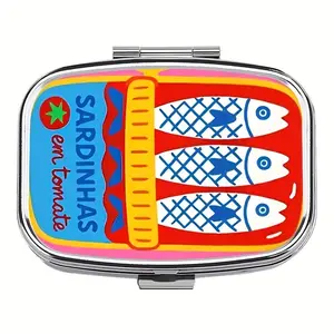 Pocket-Sized Dual-Layer Medicine Box, Rectangular Decorative Storage Case, Portable Ideal for Handbags & Travel Gifts, Vitamin Pill Organizer, Healthcare