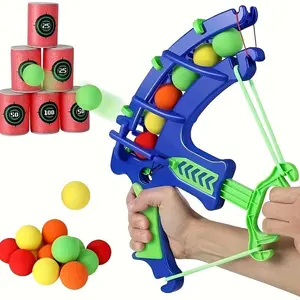 Colorful Large Bow and Arrow Toy Set with Eva Bullet Launcher, Indoor Outdoor Entertainment, Parent-Child Interaction, Christmas Birthday Gift