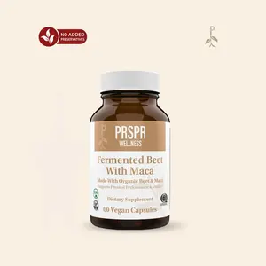 PRSPR Wellness Fermented Beet and Maca 60 Vegan Capsules No Added Preservatives Organic Supplement for Natural Wellness Plant-Based Nutrition