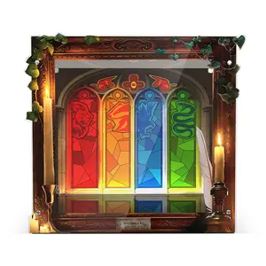 Acrylic Display Case Compatible with 76466 Sorcerer's Stone Collector's Edition | Dust-Proof Protection Box for Building Blocks (Case Only, Set Not Included)