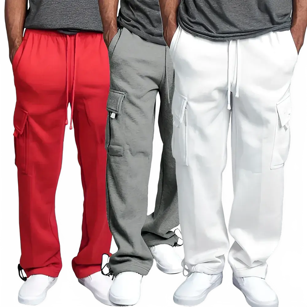 Men's Loose Cargo Sweatpants - Comfort & Style