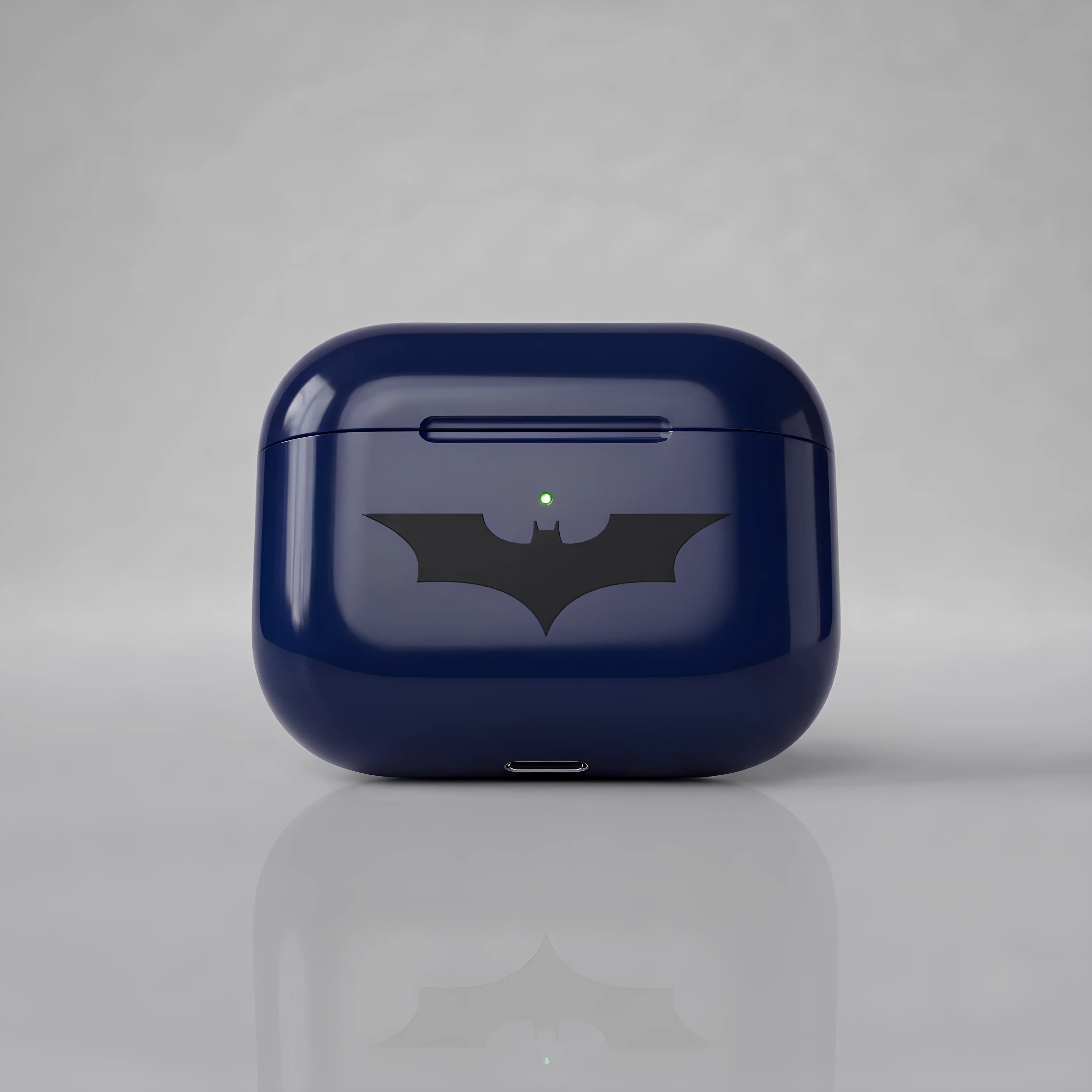 Black Bat Pattern AirPods Case Cover for AirPods 1 2 3 4 & AirPods Pro 1 2 3, Gift For Fan