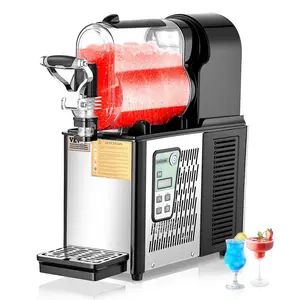 VEVOR Commercial Slushy Machine,  3L Single Bowl Slush Drink Maker, 330W Frozen Drink Machine with Temperature Preservation, Stainless Steel Home Slush Frozen Drink Machine Automatic Clean, Black