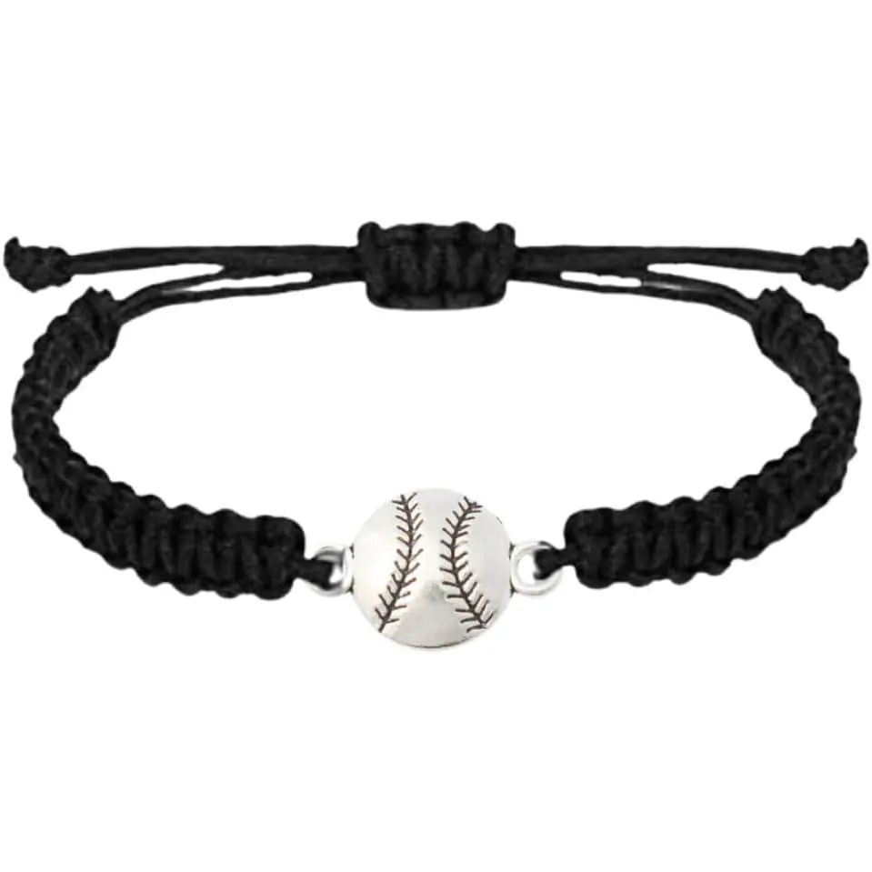 - Baseball Bracelet, Baseball , Adjustable Braided Baseball Bracelet, Baseball Gifts, Baseball Accessories
