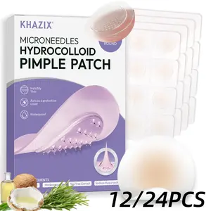 12/24pcs Acne Pimple Patch, Acne Spot Treatment, Water Gel Material, Alcohol-Free, Gentle and Non-Irritating, Invisible and Ultra-Thin, Suitable for All Skin Types
