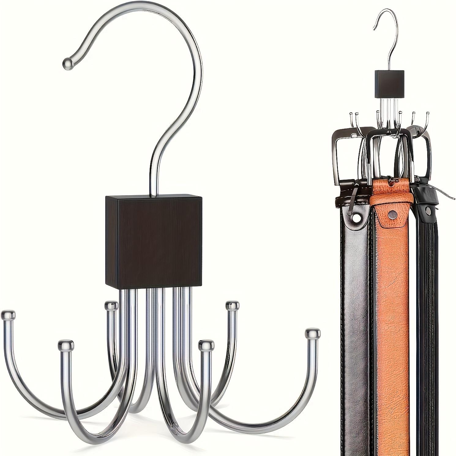 2 pieces of six claw rotating multifunctional hooks: clothes, hats, scarves, wardrobe storage hooks - door hooks - bag hooks - wooden polished surface hooks