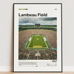 Lambeau Field Poster, Stadium Poster, Sports Poster, Football Fan Gift Print