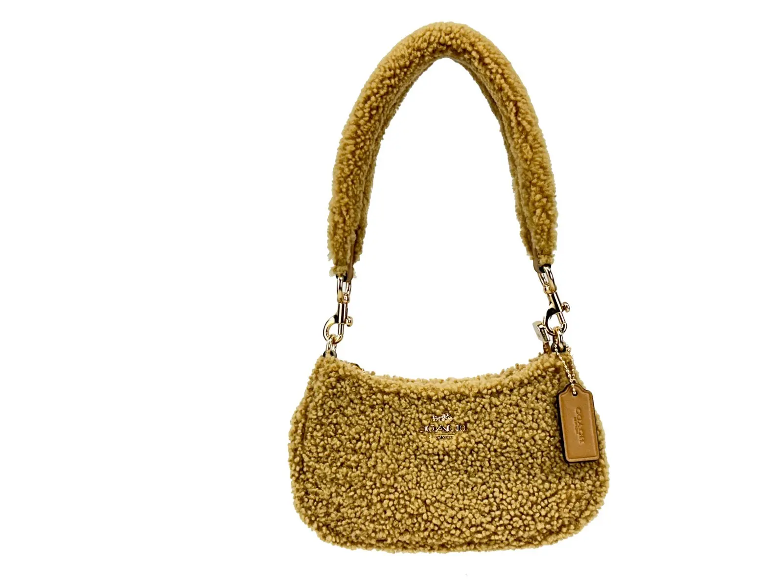 Pre-owned coach Lamb fur Crossbody Bags Teri Mini Shearling Fur Crossbody Women's Bag