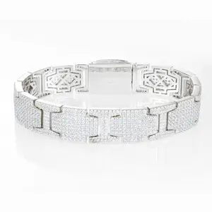 【#B389】UCCIYO Sparkling Synthetic Moissanite Chain Bracelet S925 Sterling Silver