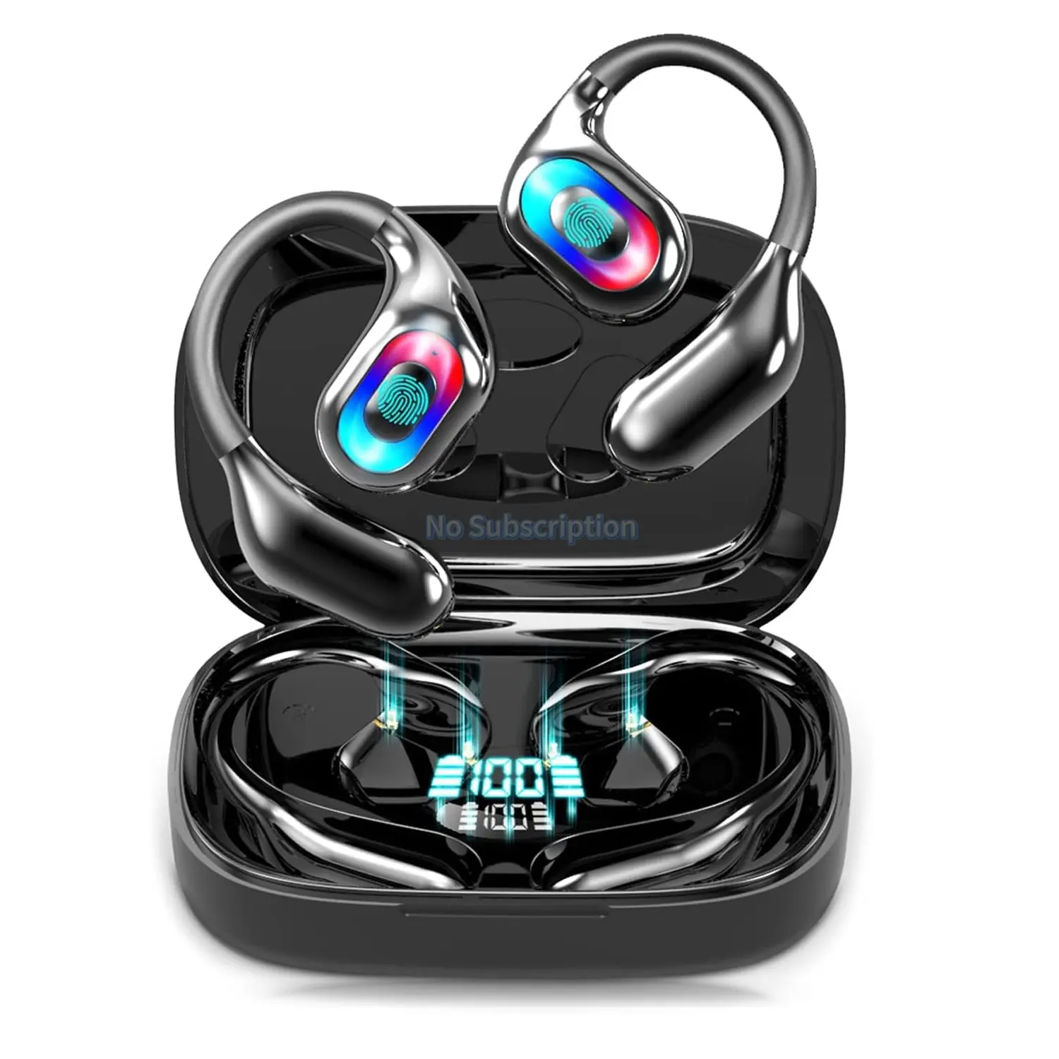 True Wireless Open Earbuds - ANC Noise Cancelling, 156+ Languages Real-Time AI Translation, 6 Modes, Bluetooth, HD Mic, Ergonomic Design Headphones, Multifunctional Earbuds, Lightweight, 2026 Smart Gadget Easter Gift for Phone Users (Travel, Business)