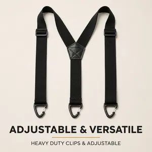 Hidden Suspenders for Men & Women – 1.5" Wide, Adjustable with 3 Snap Loops Construction Gear Protective Gear Package