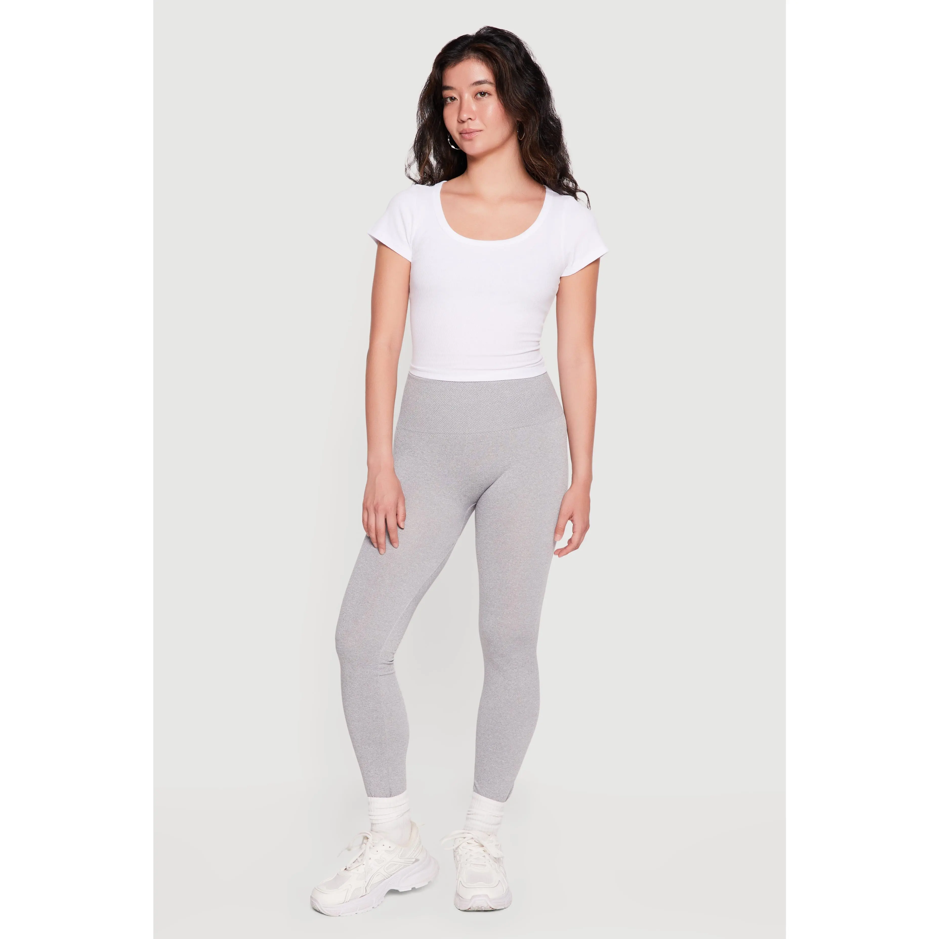 Seamless Waffle Knit High Waisted Leggings