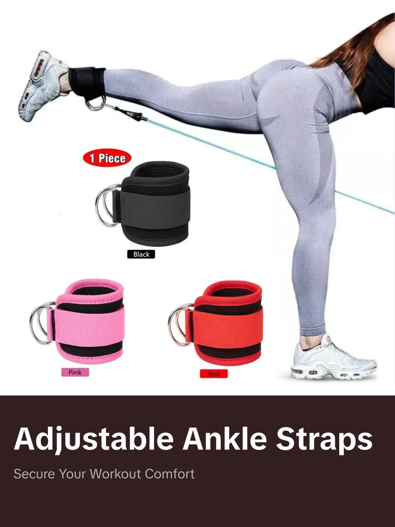 Cable Ankle Straps - Adjustable Nylon Polyester Straps for Cable Machines, Resistance Trainers & Various Gym Systems - One Size Fits All