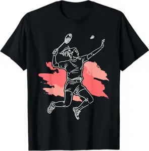 Badminton Girl - Smash Shuttlecock Athlete Sports T-Shirt
