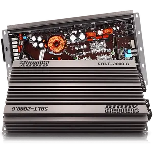 Sundown Audio SALT20006 6-Channel 2000W Wired Digital Stereo Amplifier with Titanium Components, Remote Control, Multi-Function Protection, Noise Reduction