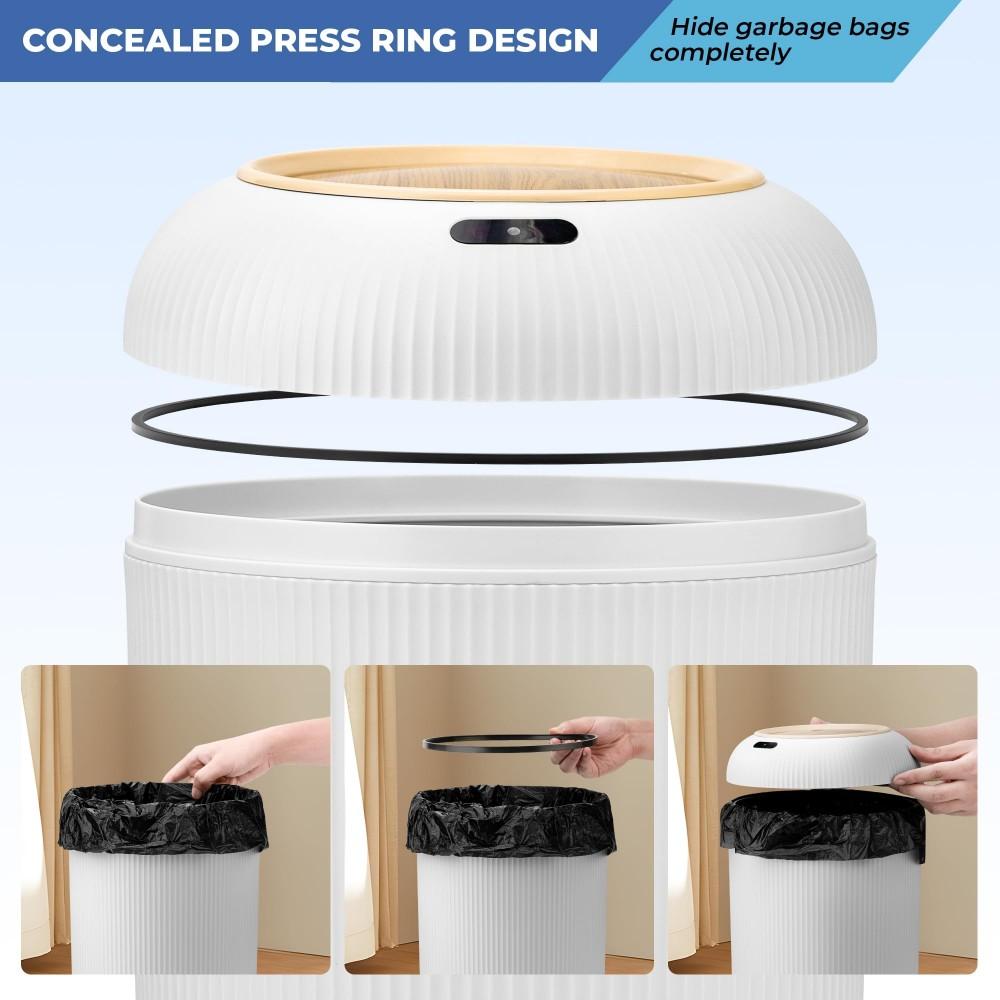 1 Pack 12L Induction Trash Can, Waterproof Slim Motion Sensor Waste Bin, Modern Nordic Automatic Garbage Bin for Bathroom Kitchen Bedroom Office 1 Pack 12L Induction Trash Can, Waterproof Slim Motion Sensor Waste Bin, Modern Nordic Automatic Garbage Bin for Bathroom Kitchen Bedroom Office