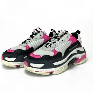 Pre-owned Balenciaga Others Small Leather Goods Triple S Polyurethane Polyester Sneakers