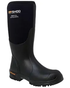 Dryshod Men's Mudcat High Rugged Knee Work Boot Round Toe - Mdc-Mh-Bk