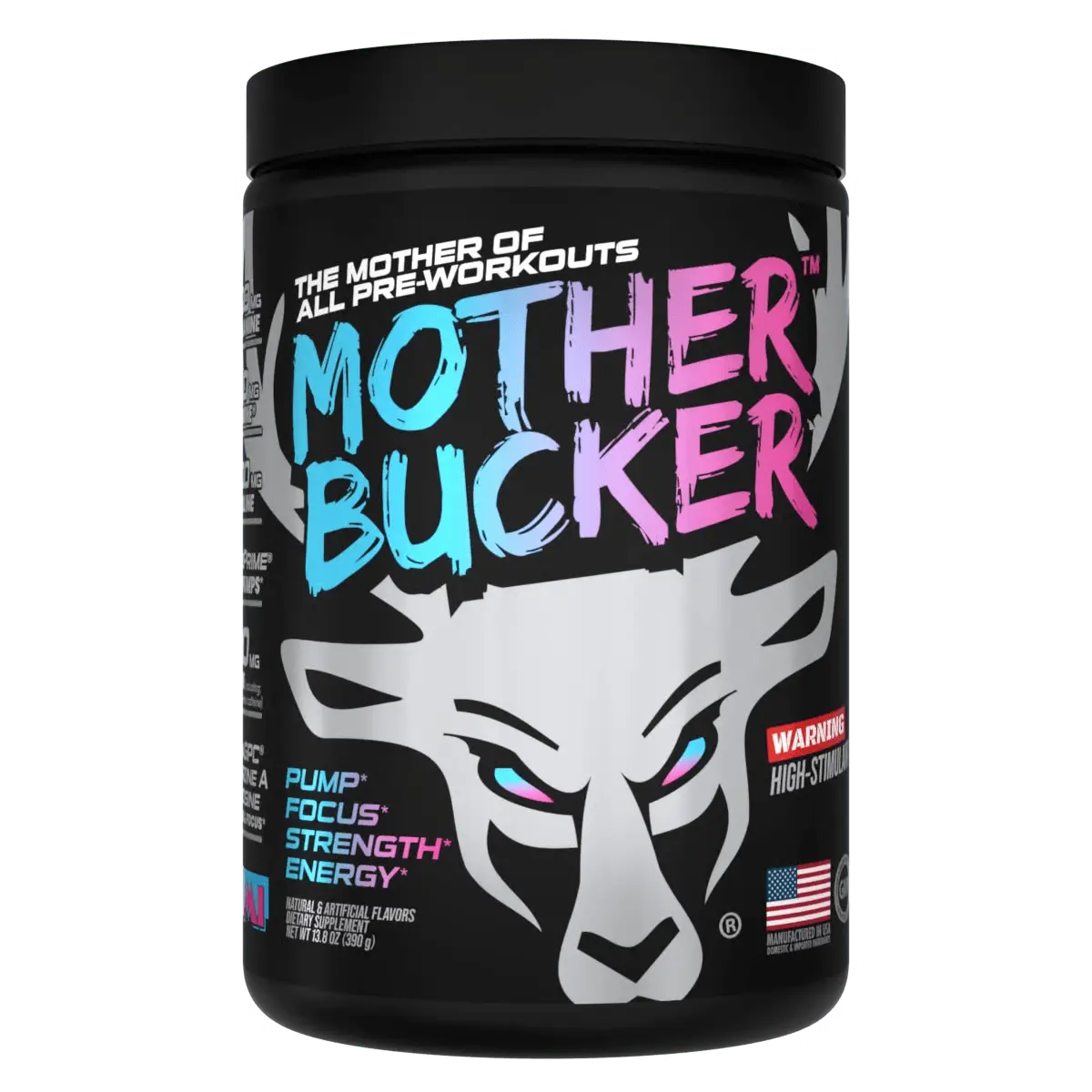 Hi Tech Pharmaceuticals Mother Bucker Pre-Workout Nootropic Dietary Supplement Powder - High-Stimulant Fitness Formula for Explosive Energy, Focus, Pumps - 30 Servings for Athletes