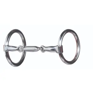 Professional's Choice O-Ring 3-Piece Snaffle Horse Bit - 5 1/4" Sweet Iron Mouthpiece, 2 7/8" Rings