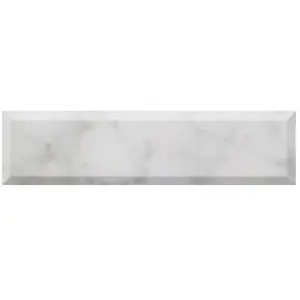 3 x 12 Bianco Carrara Tile - High Beveled