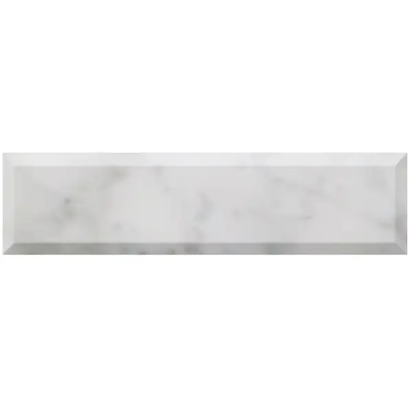 3 x 12 Bianco Carrara Tile - High Beveled