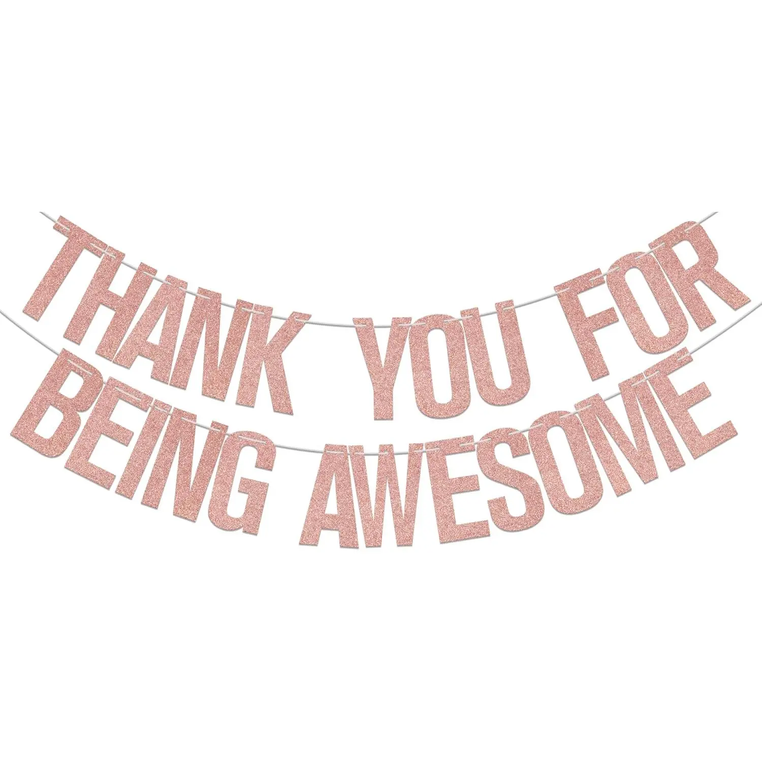 Thank You for Being Awesome Banner Teacher Employee Appreciation Decorations Graduation Banner for Employee Birthday Retirement Farewell Going  Party Supplies Rose  Glitter