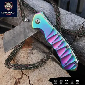 6.5" Mini Cleaver Outdoor Camping Hunting Durable 3cr13 EDC Pocket Folding Knife Compact, Sharp, Versatile