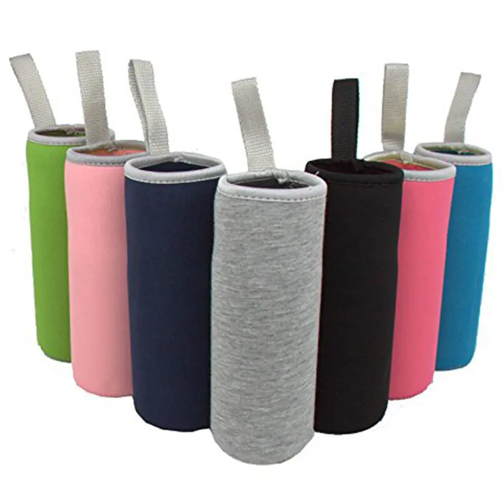 7 Pack Neoprene Bottle Cover, Multi-Color Insulated Holder with Finger Strap for 12-18 oz Glass or Plastic Bottles, for Outdoors & Driving, Portable, Beverage, Insulation, 18 Cm Length, 18X6.6cm, Indoor, Rose Red, Navy Blue