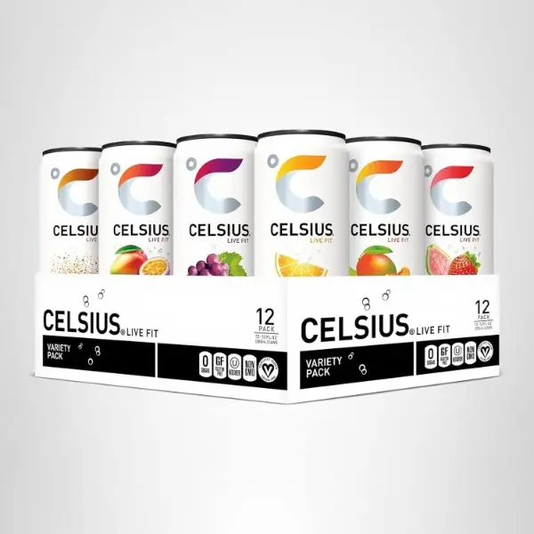 Clean Functional Energy Drinks Variety Pack - No Added Sugar, No Artificial Colors, Official Assorted Flavors, 12 fl oz (Pack of 12)