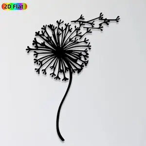 1pc Dandelion Metal Wall Art, Delicate Dandelion Statue Mural, Ideal Gift for New Year, Easter, Nature Decor Enthusiasts, Weather-Resistant Metal Wall Decor Wall Sculptures, Perfect for Garden Fence & Living Room Wall, Charming Outdoor & Indoor Decor