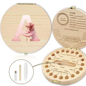 Wooden Milk Teeth Organizer, Durable Collectible Tooth Box, High-Quality Souvenir Gift, Personalized Birthdays & Memories Keepsake