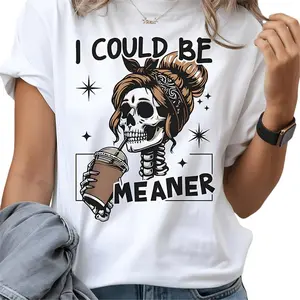 I Meaner Summer Must Have New Product Suitable For Spring And Summer Comfortable And Casual T Shirt For Women Soft Crew Neck Style For Spring And Wear -1