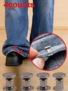 Adjustable Metal Jean Bottoms Clips Set, Invisible Denim Edge Shortener for Effortless Jean Alteration, No Sewing Required, 4 Pieces