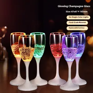 Reusable LED Cocktail Glass - Food Grade Liquid Activated Light Up Plastic Cups, Multiple Styles for Party & Celebration