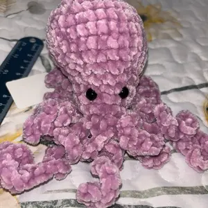 Crochet squid plush