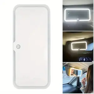 Car LED Makeup Mirror with Sun Visor 3-Color Stepless Dimming Vanity Mirror for Beauty and Touch-up Enhance Your Look