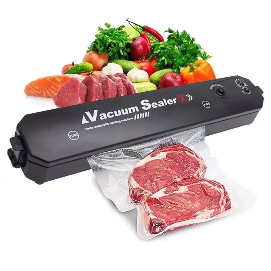 Automatic Powerful Commercial Vacuum Sealer Machine Food Sealer W/Starter Kit Meal Food Preservation Storage Saver Air Sealing Packing Machine