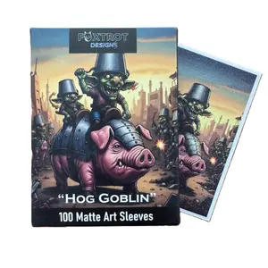 Foxtrot Designs Goblin TCG Card Sleeves, Matte Back for Smooth Shuffling, 100 Count, Magic The Gathering Compatible